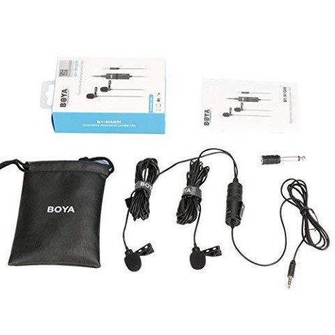 BOYA BY-M1 DM Dual Head Stereo Recording Condenser Microphone